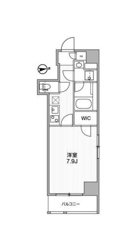 GRANDUO下北沢11(1K/3階)の間取り写真