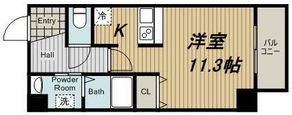 WILLDO松屋町(ワンルーム/9階)の間取り写真