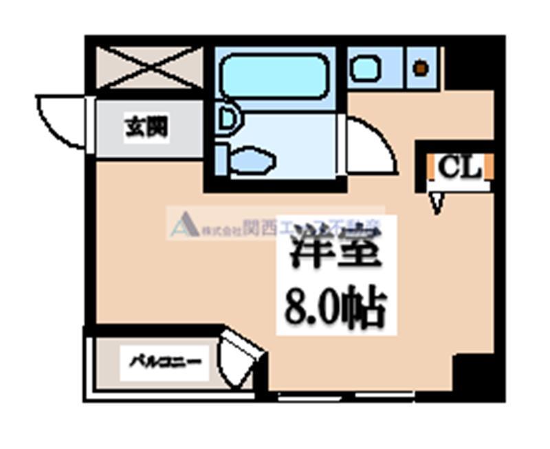 エトワールヴィルR永和駅前(ワンルーム/3階)の間取り写真