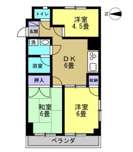 リアライズ葛西II(3DK/7階)の間取り写真