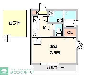 エクセルコーポ(1K/2階)の間取り写真