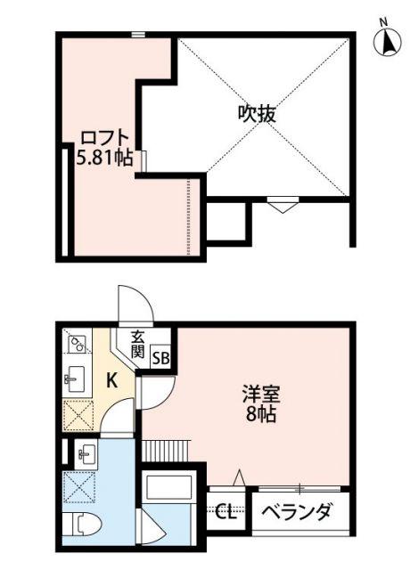 アクアリンピア(1K/1階)の間取り写真