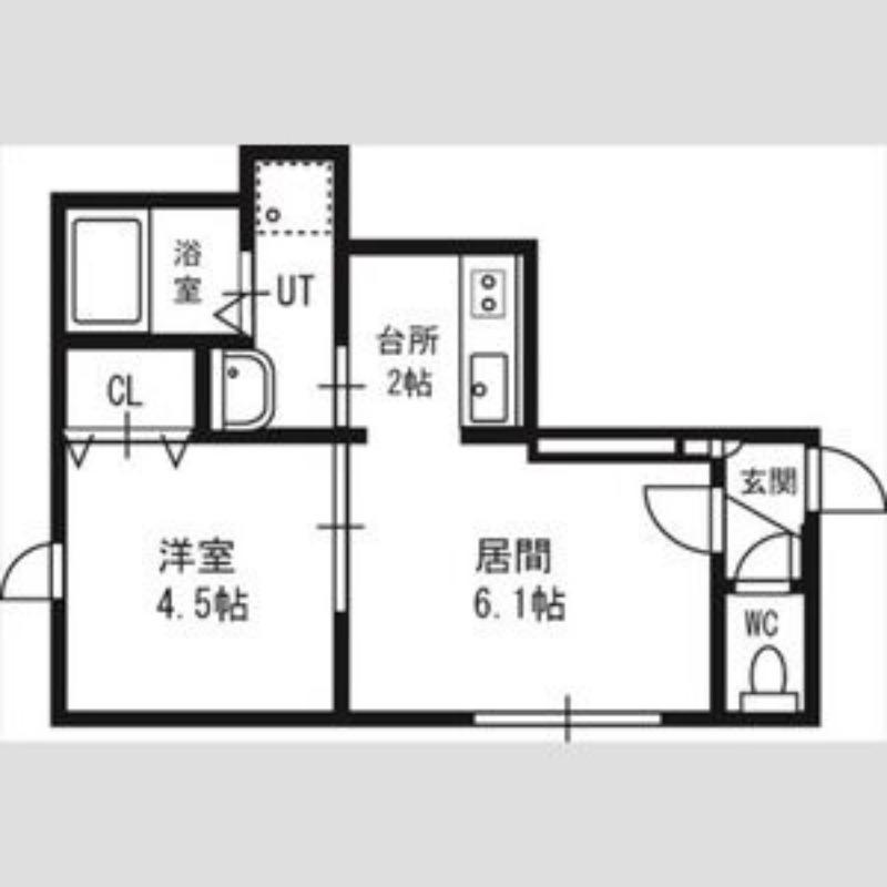WISTERIA-S(1LDK/4階)の間取り写真