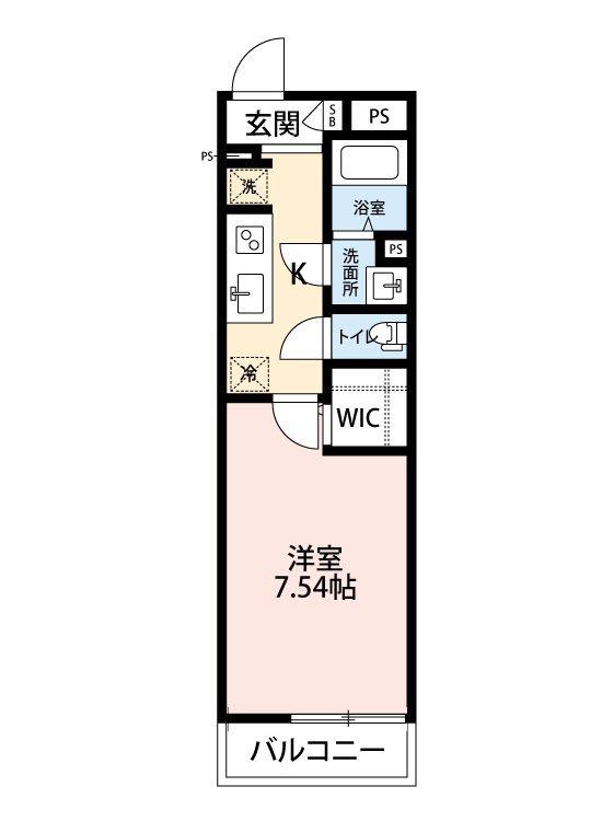 グレイス西所沢II(1K/2階)の間取り写真