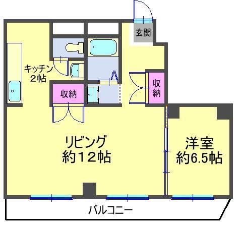 グリーンリッチ中延(1LDK/2階)の間取り写真