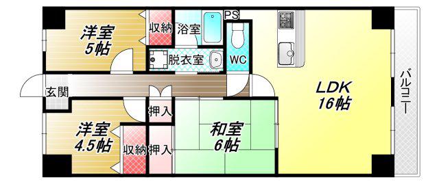 レジェ―ロ永和(3LDK/2階)の間取り写真