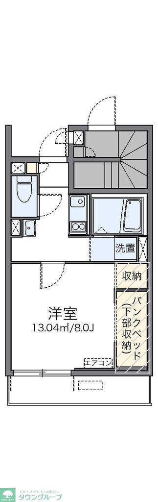 レオネクスト四番(1K/1階)の間取り写真