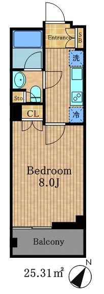 コンフォリア品川イースト(1K/5階)の間取り写真