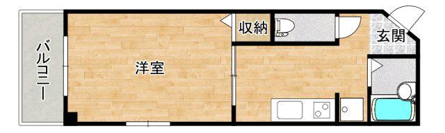 BUBBIES千里山(1K/3階)の間取り写真