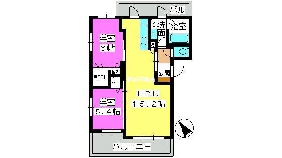 ラフィーネ(2LDK/3階)の間取り写真