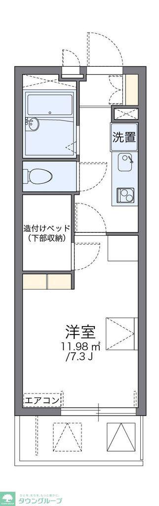 レオパレスマメゾンウメジマ(1K/2階)の間取り写真