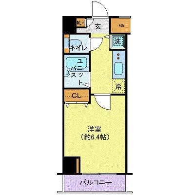 プレール天王洲アイル弐番館(1K/5階)の間取り写真
