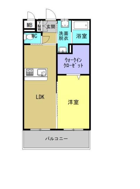 STILL上東(1LDK/2階)の間取り写真