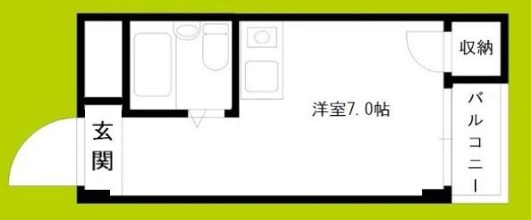 COCO MAISON 姫島(ワンルーム/1階)の間取り写真
