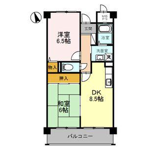 龍の樹マンション(2DK/3階)の間取り写真