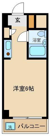 モンレーヴ調布(ワンルーム/9階)の間取り写真