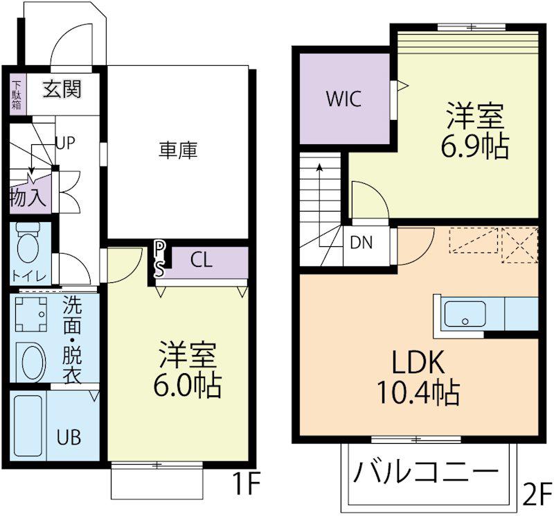DOUX MAISON羽川(2LDK/1階)の間取り写真