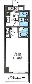 エスティメゾン秋葉原(1K/1階)の間取り写真