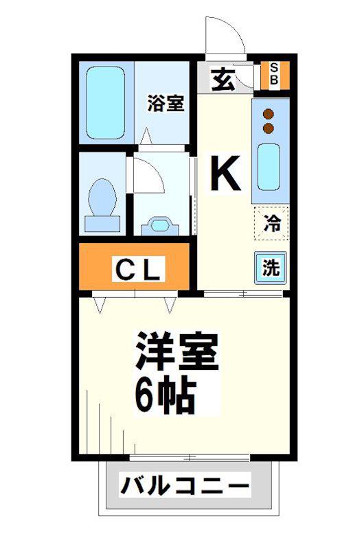 アルエット(1K/2階)の間取り写真