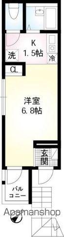 エルム生麦 B棟(1K/1階)の間取り写真