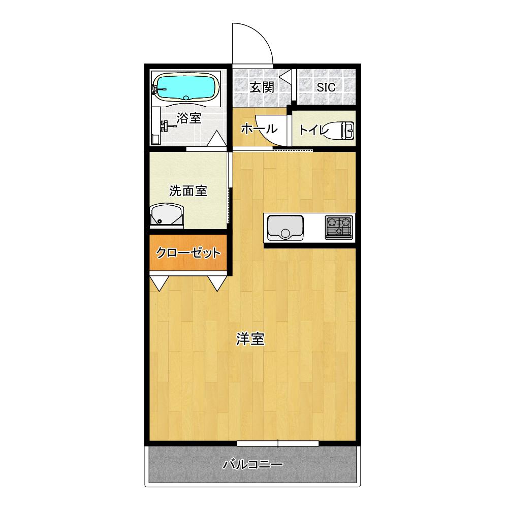 丸山アパート(ワンルーム/2階)の間取り写真