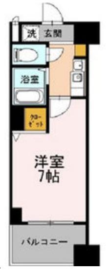 フェニックス日本橋高津(1K/6階)の間取り写真