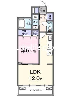 アルールII(1LDK/3階)の間取り写真