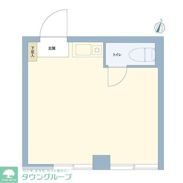 サン&フラワービル(ワンルーム/2階)の間取り写真
