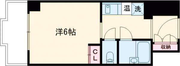 ウエストハウス IN LANI(ワンルーム/9階)の間取り写真