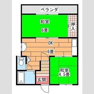 エスポワールイワタ(3DK/1階)の間取り写真