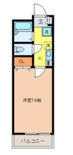 ルネス・K(1K/1階)の間取り写真