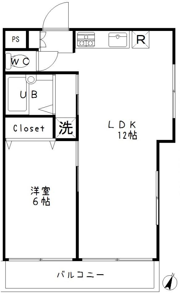 スモリバアパートメント(1LDK/3階)の間取り写真