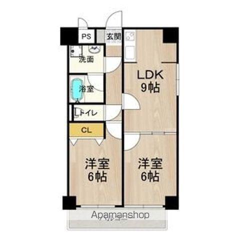 BGC難波タワー(2LDK/11階)の間取り写真
