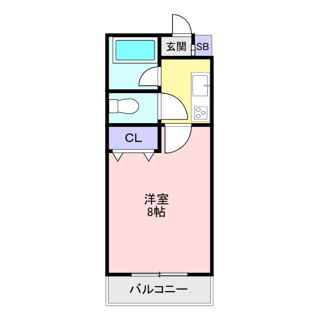 メゾンドY(1K/3階)の間取り写真