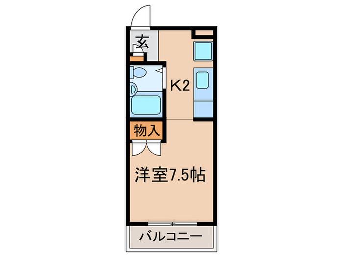 ホーミイ西大井(1K/1階)の間取り写真