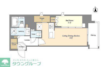 ドゥーエ府中II(1LDK/13階)の間取り写真