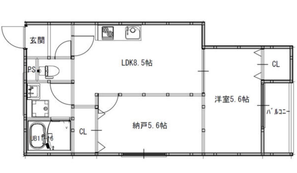 EIJU吹田内本町(2LDK/3階)の間取り写真
