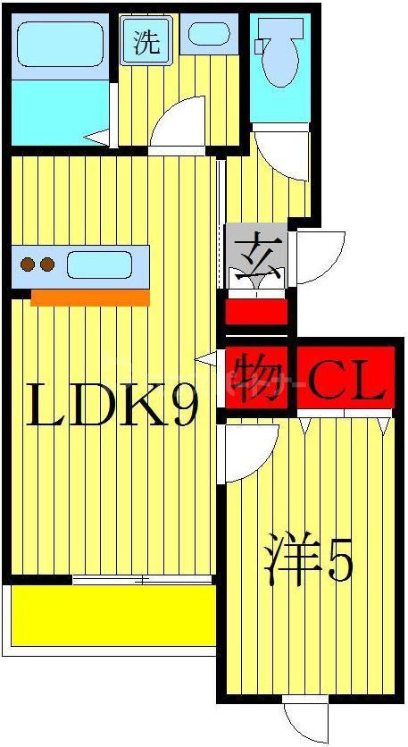 MCM柏の葉(1LDK/3階)の間取り写真