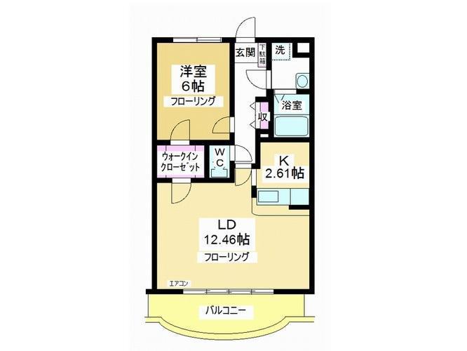 イルミナーレ(1LDK/2階)の間取り写真
