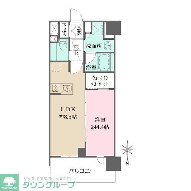 シーズンフラッツ杉並井草(1LDK/4階)の間取り写真