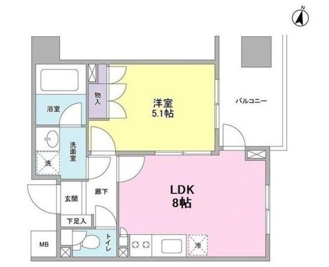 K′S新中野(1LDK/2階)の間取り写真