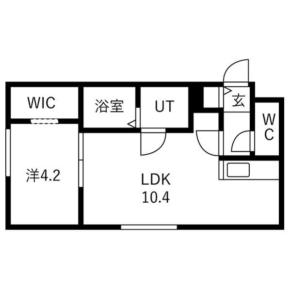 栄通17丁目MS(1LDK/2階)の間取り写真