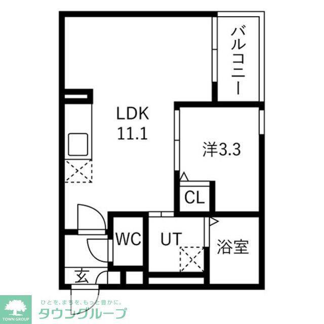JACK HORISAKII(1LDK/3階)の間取り写真