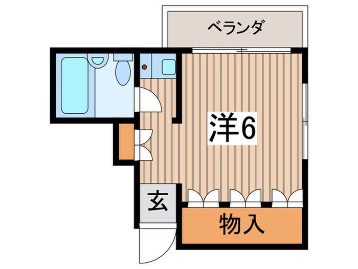 米久ビル(ワンルーム/3階)の間取り写真