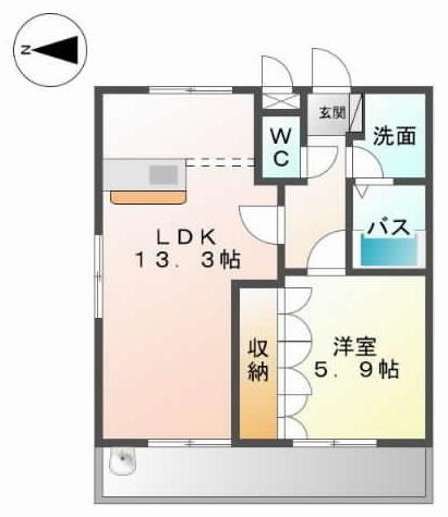 グランド・フォレスト(1LDK/1階)の間取り写真