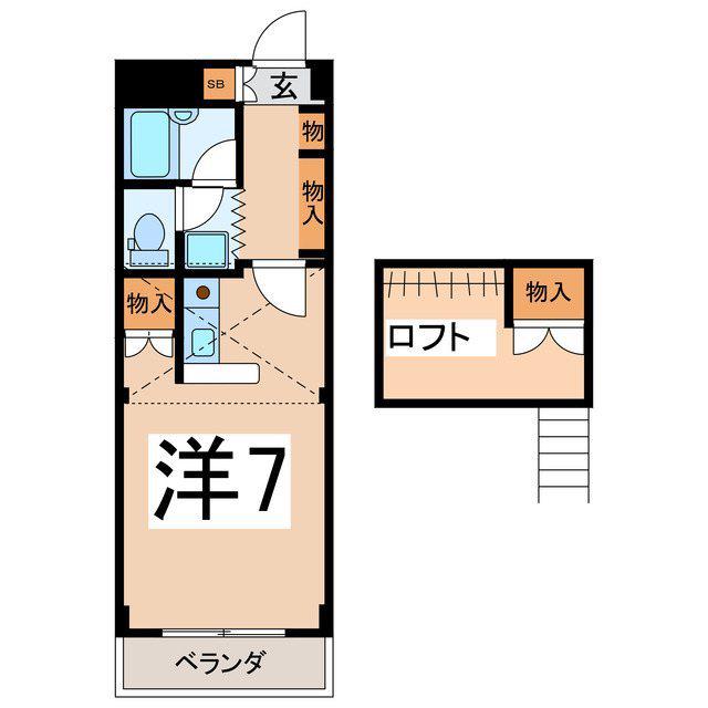 NAVATEK III(ワンルーム/1階)の間取り写真