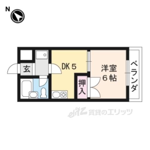 EM543(1DK/1階)の間取り写真