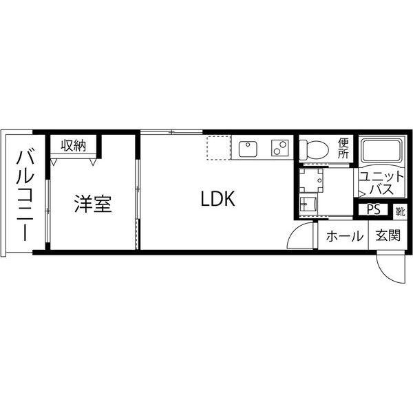 FELIZ COURTりんくうII(1LDK/1階)の間取り写真