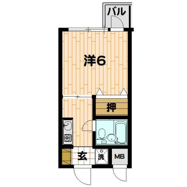 アルファライフ(ワンルーム/1階)の間取り写真