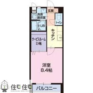 ヴィラルミエール(1SK/2階)の間取り写真